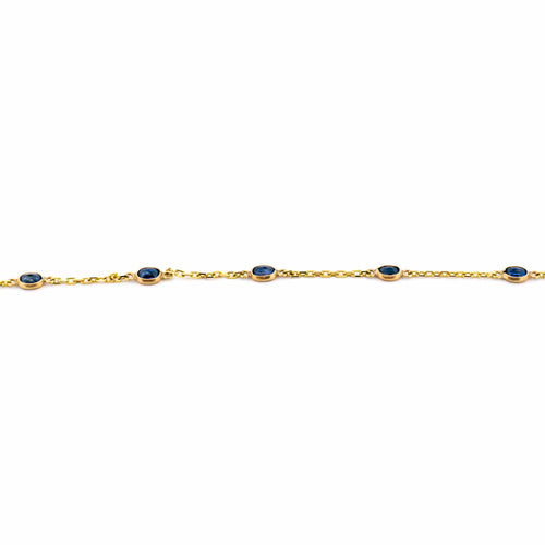 Collier Collier station en or 14 ct et saphirs 58 Facettes 71A52EA284F44417A319AA4C81C0D96B