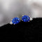 Boucles d'oreilles Aitches Single Tulip - Boucles d'oreilles en or blanc, saphirs et diamants 58 Facettes GER1347BL