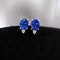 Boucles d'oreilles Aitches Single Tulip - Boucles d'oreilles en or blanc, saphirs et diamants 58 Facettes GER1347BL