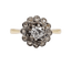 Bague 50.5 Bague marguerite en or 18k, platine et diamants 58 Facettes A07422