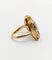 Bague 49.5 Bague chevalière victorienne en or 18K, fleurs et émail 58 Facettes A07423