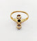 Bague 55.5 Bague marquise antique en or 18K, saphir et diamants 58 Facettes A07429