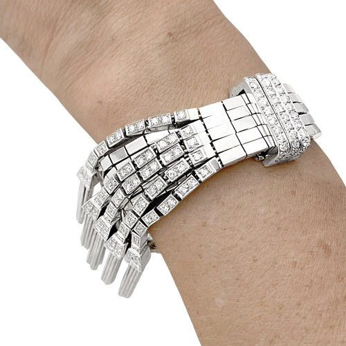 Bracelet Bracelet ancien en platine et diamants 58 Facettes 35634