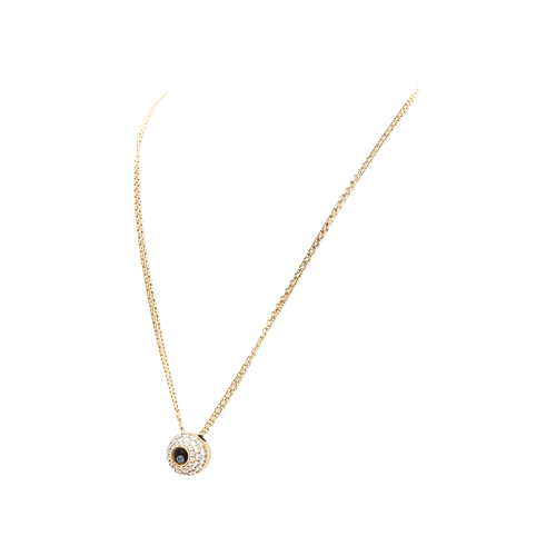 Collier Chopard Happy Spirit - Collier en or jaune, diamants et nacre bleue 58 Facettes 35750