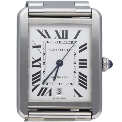 Montre Cartier Tank Solo XL - Montre en acier 58 Facettes MT46732