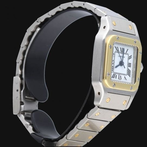 Montre Cartier Santos - Montre dame en or jaune 18K et acier 58 Facettes MT46940