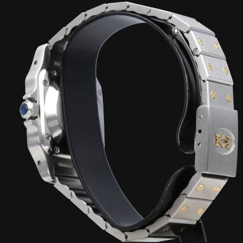 Montre Cartier Santos - Montre dame en or jaune 18K et acier 58 Facettes MT46940
