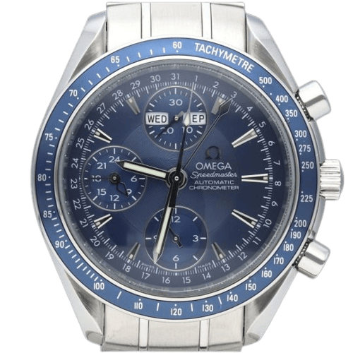 Montre Omega Speedmaster - Montre Day-Date chronographe 40 mm en acier 58 Facettes MT46627