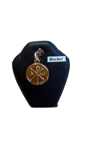 Pendentif Becker - Médaille Chrisme en or jaune 58 Facettes Médaille 001
