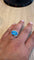Bague 54 Bague en or blanc, topaze et diamants 58 Facettes Bague 001