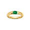 Bague 53 Single Tulip - Bague en or 18 carats et émeraude ovale 58 Facettes GBR1225GN