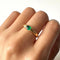 Bague 53 Single Tulip - Bague en or 18 carats et émeraude ovale 58 Facettes GBR1225GN