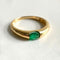 Bague 53 Single Tulip - Bague en or 18 carats et émeraude ovale 58 Facettes GBR1225GN