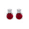 Boucles d'oreilles Single Tulip - Boucles d'oreilles en or blanc, rubis et diamants 58 Facettes GER1337RB