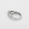 Bague solitaire en or gris, diamant 0,50 ct et petits diamants 58 Facettes B260255