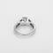 Bague solitaire en or gris, diamant 0,50 ct et petits diamants 58 Facettes B260255