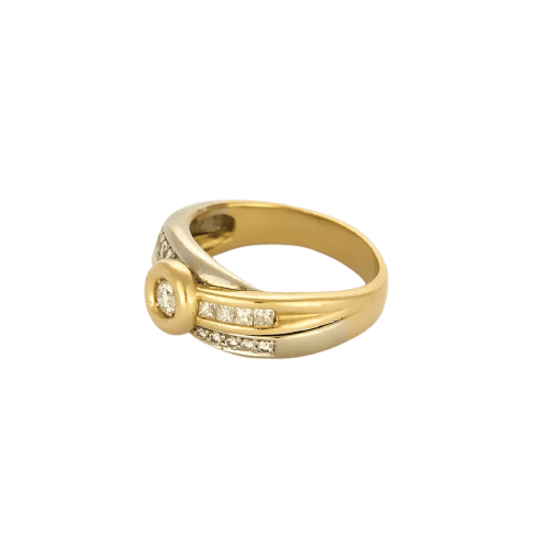 Bague 58 Bague solitaire en or jaune et diamant 58 Facettes B260175