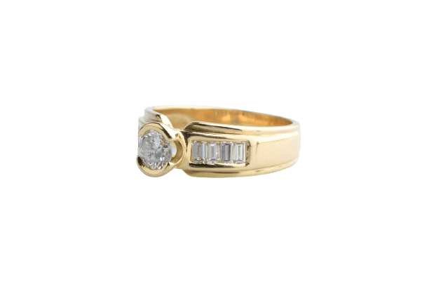 Bague 50 Bague en or jaune 18 carats et diamants 0,91 ct 58 Facettes BGDOC4502-107