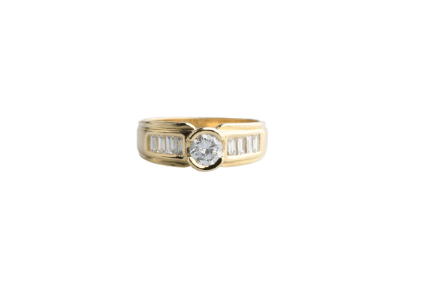 Bague 50 Bague en or jaune 18 carats et diamants 0,91 ct 58 Facettes BGDOC4502-107