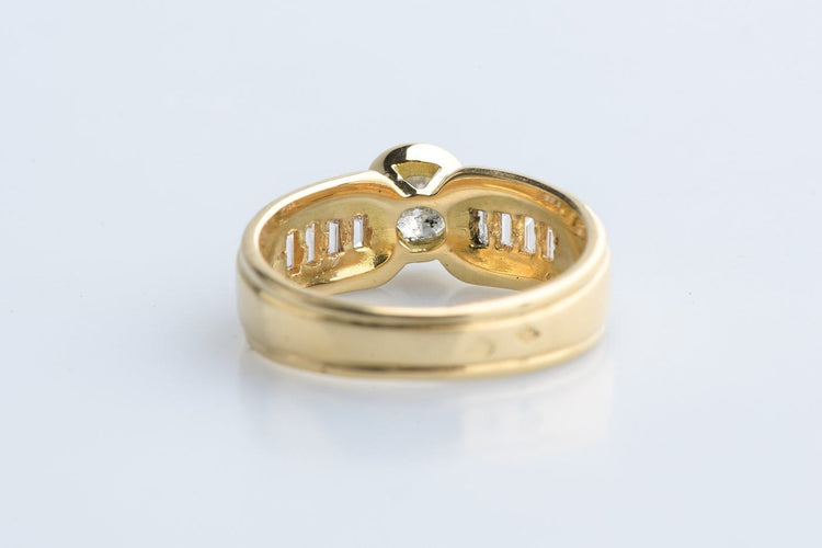Bague 50 Bague en or jaune 18 carats et diamants 0,91 ct 58 Facettes BGDOC4502-107