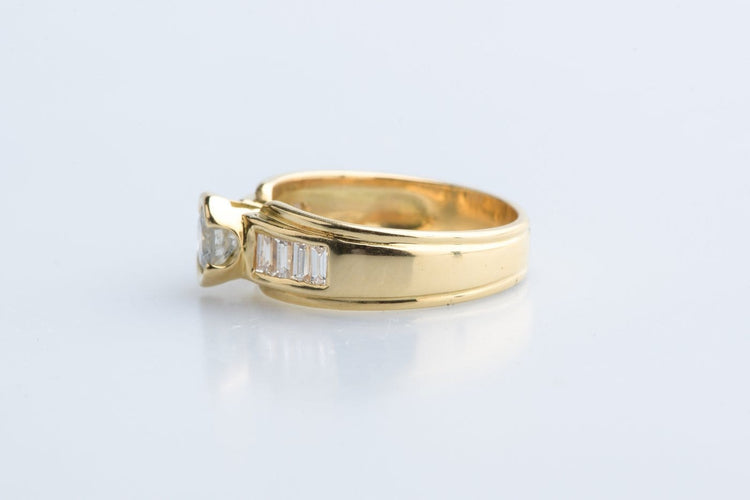 Bague 50 Bague en or jaune 18 carats et diamants 0,91 ct 58 Facettes BGDOC4502-107