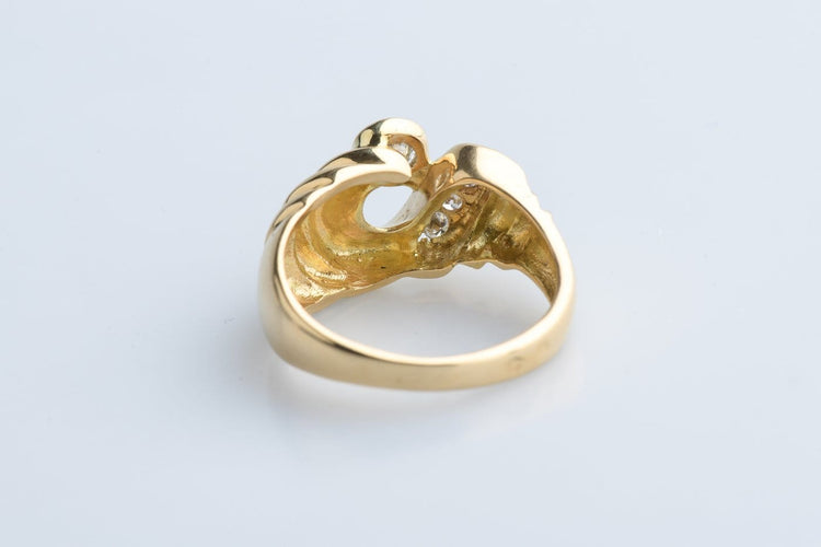 Bague 53 Bague en or jaune 18 carats et diamants 58 Facettes BGDOC450-107