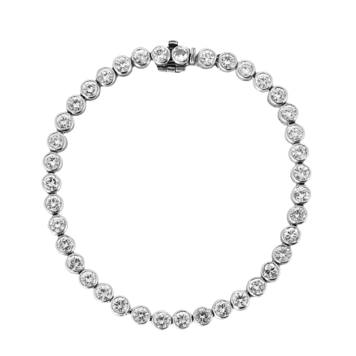 Bracelet Bracelet ligne en platine et or gris avec diamants 58 Facettes B260376