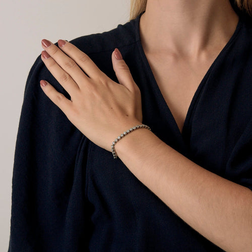 Bracelet Bracelet ligne en platine et or gris avec diamants 58 Facettes B260376
