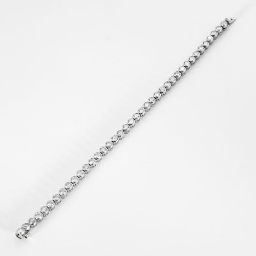 Bracelet Bracelet ligne en platine et or gris avec diamants 58 Facettes B260376
