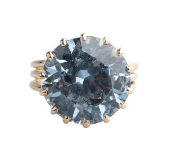 Bague 50 Bague topaze bleue en or jaune 18K 58 Facettes BGTOP12GOC765-107