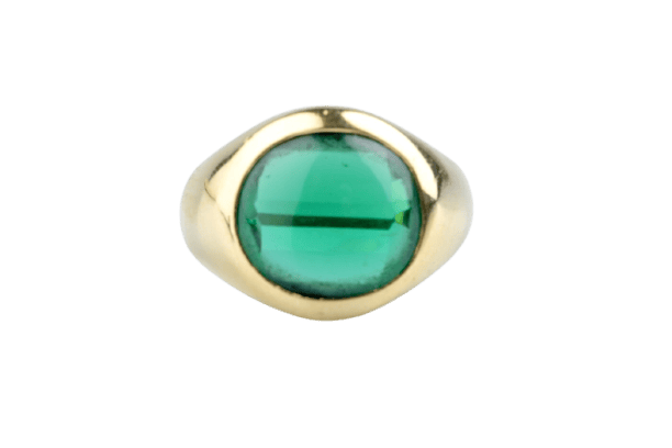 Bague 55 Bague émeraude cabochon en or jaune 18K 58 Facettes CHVEMCC1519-107