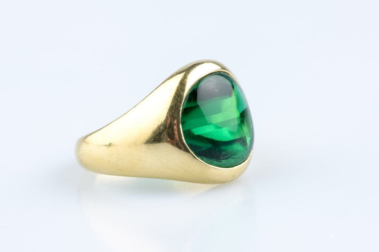 Bague 55 Bague émeraude cabochon en or jaune 18K 58 Facettes CHVEMCC1519-107