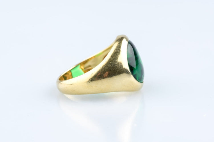 Bague 55 Bague émeraude cabochon en or jaune 18K 58 Facettes CHVEMCC1519-107