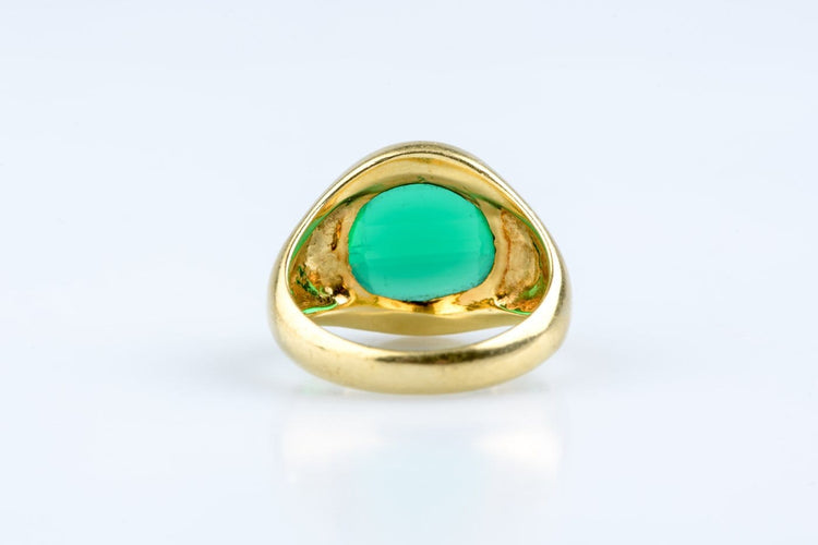Bague 55 Bague émeraude cabochon en or jaune 18K 58 Facettes CHVEMCC1519-107