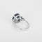 Bague 52 Bague saphir Ceylan non chauffé en or blanc et diamants 58 Facettes MDG-1