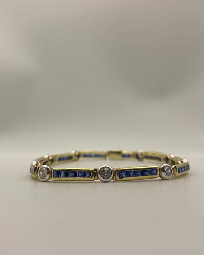 Bracelet Bracelet en or 750 saphirs et diamants 58 Facettes Bracciale 001