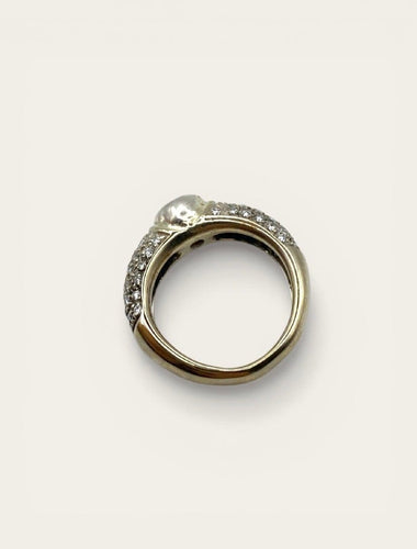 Bague 55 Bague en or blanc et diamants 58 Facettes Anello-002