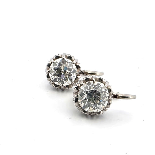 Boucles d'oreilles Boucles d'oreilles en or blanc 18 ct et diamants 58 Facettes 400/26 E 219/26