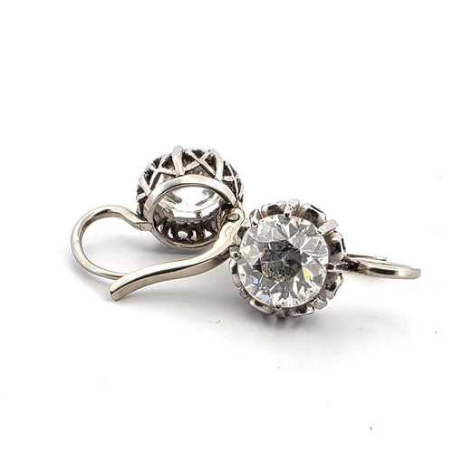 Boucles d'oreilles Boucles d'oreilles en or blanc 18 ct et diamants 58 Facettes 400/26 E 219/26