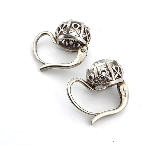 Boucles d'oreilles Boucles d'oreilles en or blanc 18 ct et diamants 58 Facettes 400/26 E 219/26