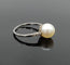 Bague 57 Bague ancienne en platine avec perle de culture et diamants 58 Facettes AX/18/0