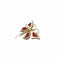 Broche Broche Papillon en or jaune et corail rouge 58 Facettes REF23121-143