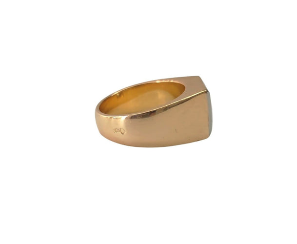 Bague 55 Chevalière - Bague en or 18K et platine avec diamant 58 Facettes Chvl.Or.Pt-2365