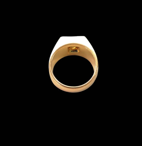 Bague 55 Chevalière - Bague en or 18K et platine avec diamant 58 Facettes Chvl.Or.Pt-2365