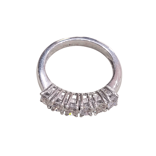 Bague 55 Bague demi-alliance en diamants 58 Facettes S423