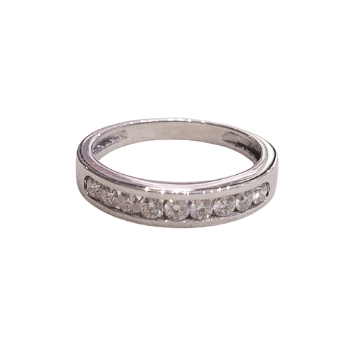 Bague 55 Bague en or blanc 18k et diamants 58 Facettes S461