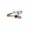 Bague 53 Bague Toi et Moi en or rose, rubis et diamants 58 Facettes 295