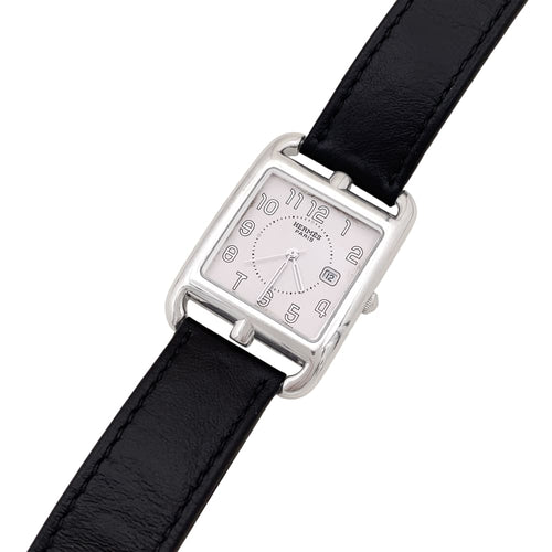 Montre Hermès Cape Cod - Montre grand modèle en acier et cuir 58 Facettes 35723