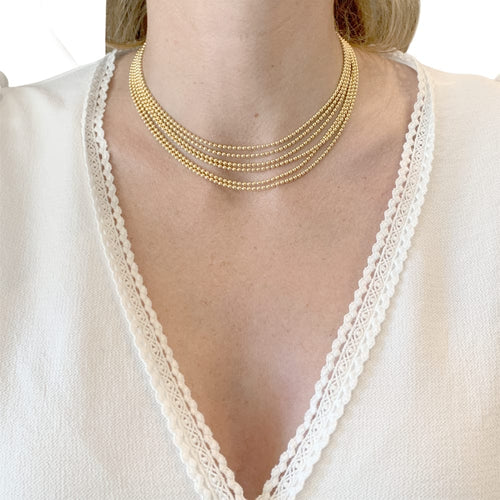 Collier Cartier Draperie - Collier 6 rangs en or jaune 58 Facettes 35762