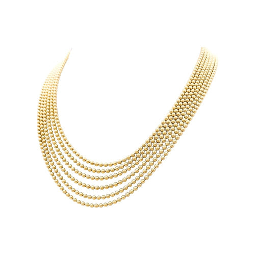 Collier Cartier Draperie - Collier 6 rangs en or jaune 58 Facettes 35762